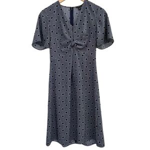 Ann Taylor Factory Navy Polka Dot Dress